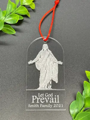 Personalized Acrylic Christ Ornament