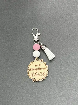 I Can Do All Things Through Christ Zipper Charm