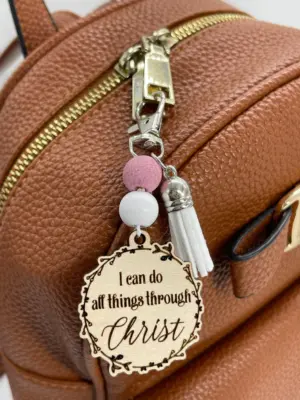 I Can Do All Things Through Christ Zipper Charm