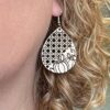 Pumpkin Engraved Earrings - Image 2
